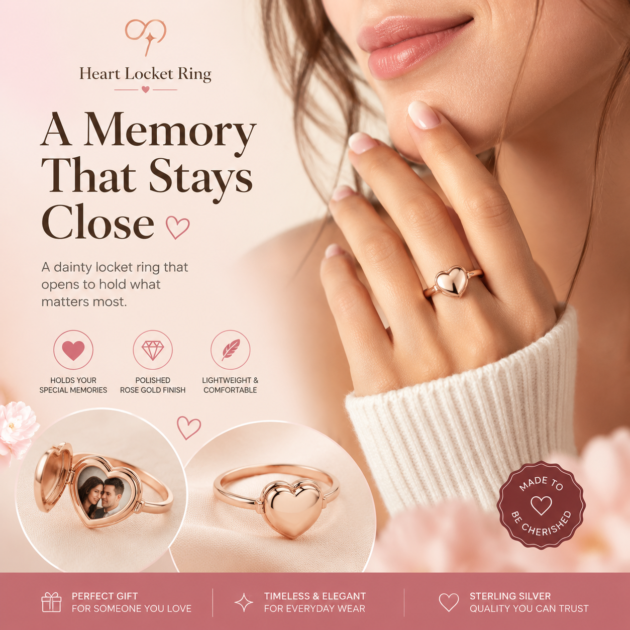 Heart Locket Ring